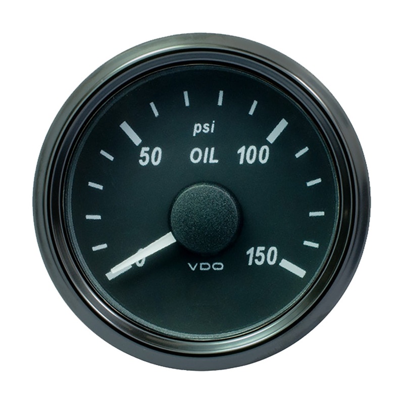 VDO SingleViu 52mm (2-1/16″) Oil Pressure Gauge – 150 PSI [A2C3833240030]