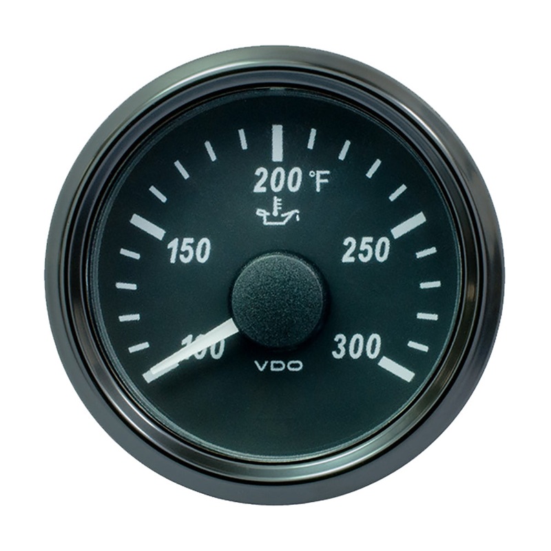VDO SingleViu 52mm (2-1/16″) Oil Temp. Gauge – 300 F – 322-18 Ohm [A2C3833410030]