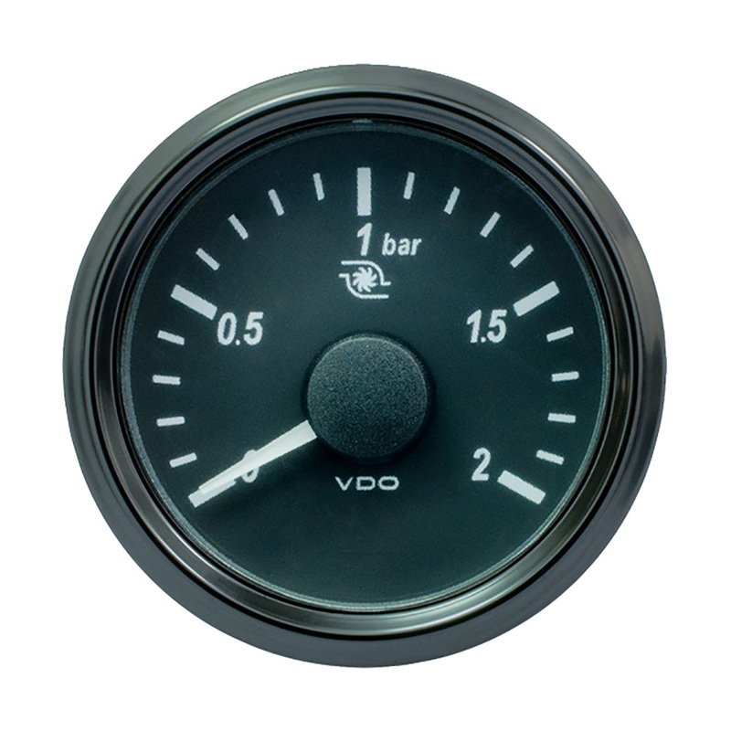 VDO SingleViu 52mm (2-1/16″) Turbo Pressure Gauge – 2 Bar – 0-180 Ohm [A2C3833490030]