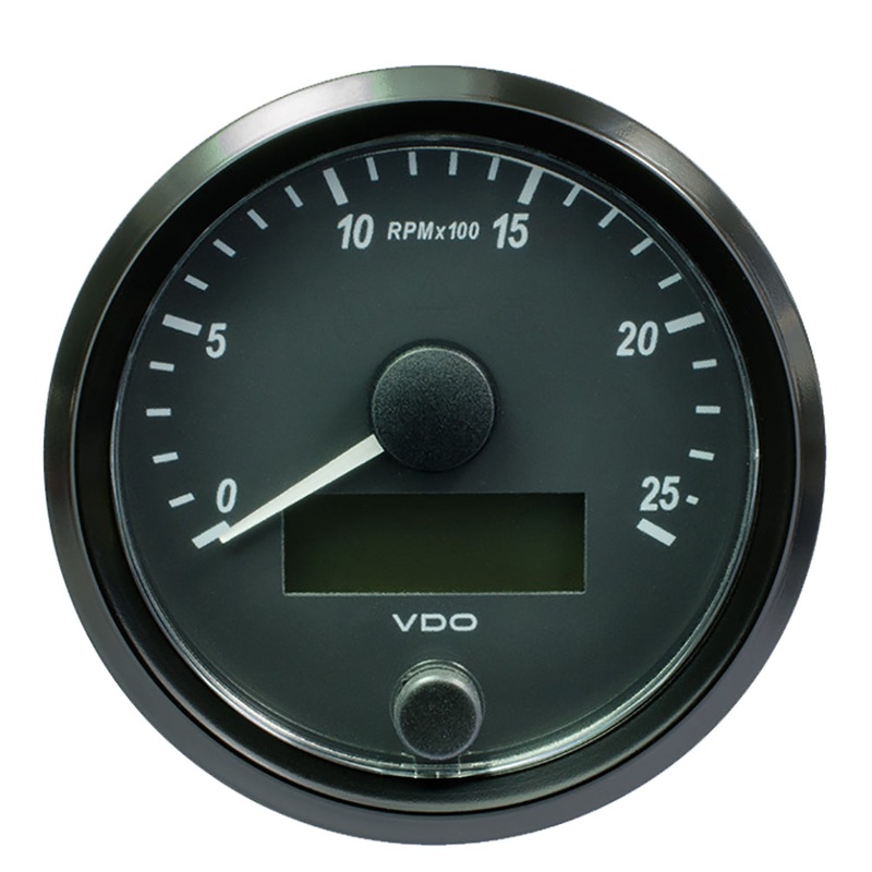 VDO SingleViu 80mm (3-1/8″) Tachometer – 2500 RPM [A2C3832970030]