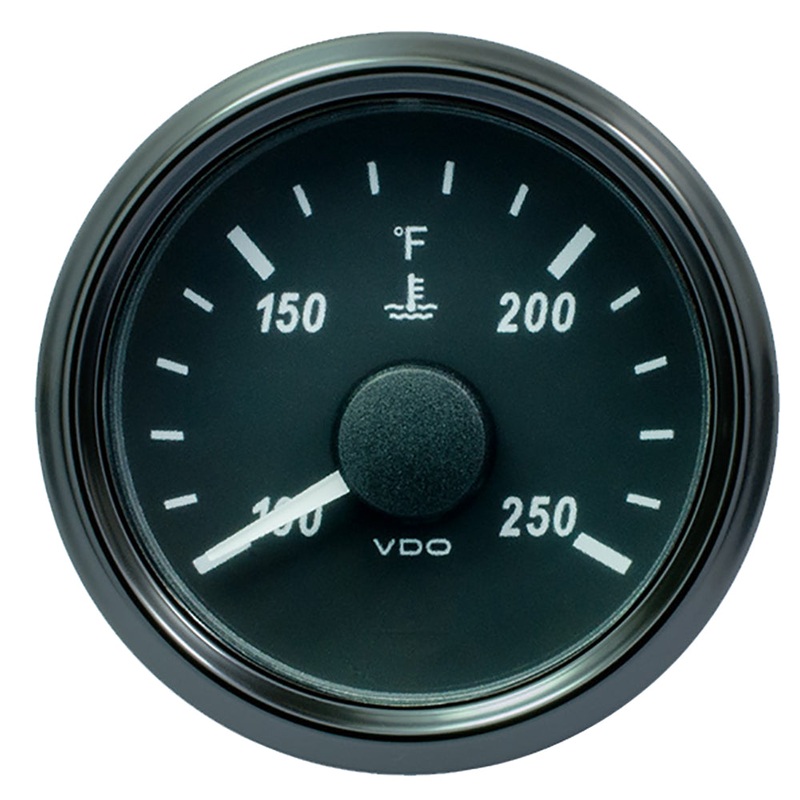 VDO SingleViu 52mm (2-1/16″) Water Temp. Gauge – 250 F – 291-22 OHM [A2C3833350030]