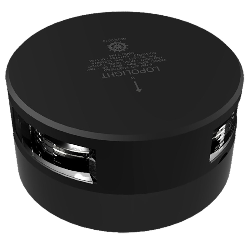 Lopolight Series 301-011 – Masthead Light – 5NM – Horizontal Mount – White- Black Housing [301-011KL-B]