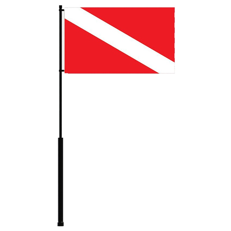 Mate Series Flag Pole – 72″ w/Dive Flag [FP72DIVE]