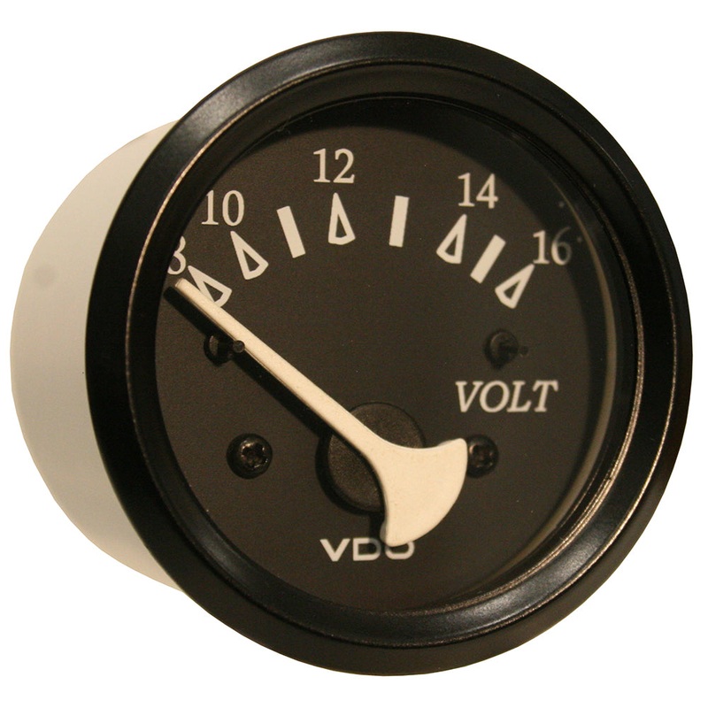 VDO Cockpit Marine 52mm (2-1/16″) Voltmeter- Black Dial/Bezel [332-11805]