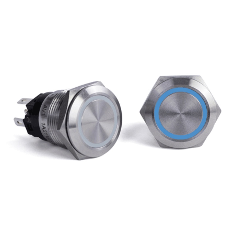 Sierra Off-(On) Button 10a Blue [AV10030B]