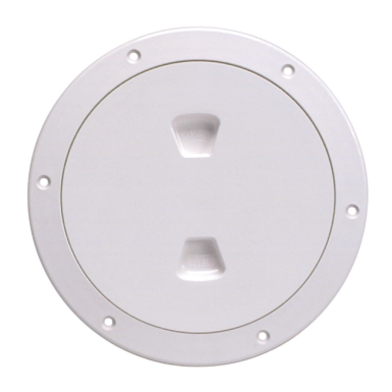 Beckson Deck Plate 4″ White Screw [DP40-W]