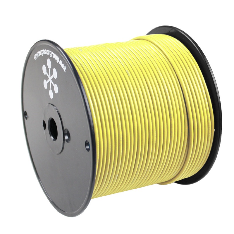 Pacer Yellow 18 AWG Primary Wire – 500 [WUL18YL-500]