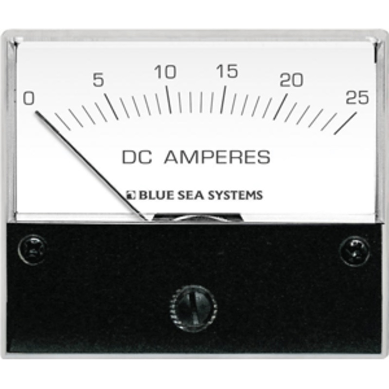 Blue Sea 8005 DC Analog Ammeter – 2-3/4″ Face, 0-25 Amperes DC