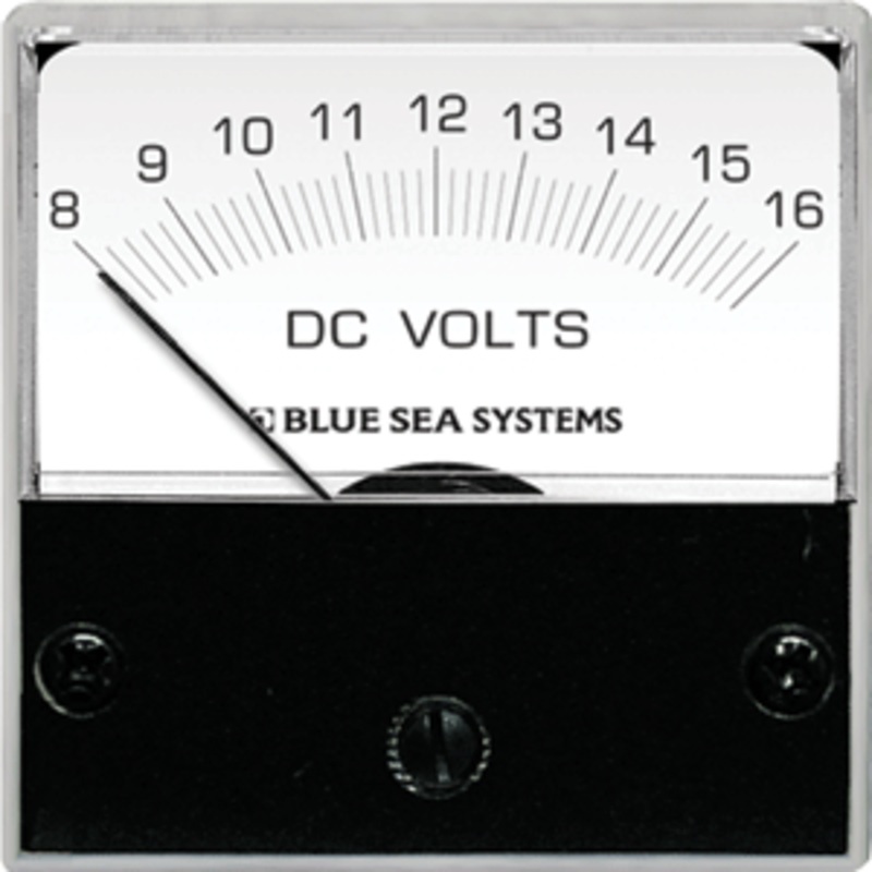 Blue Sea 8028 DC Analog Micro Voltmeter – 2″ Face, 8-16 Volts DC