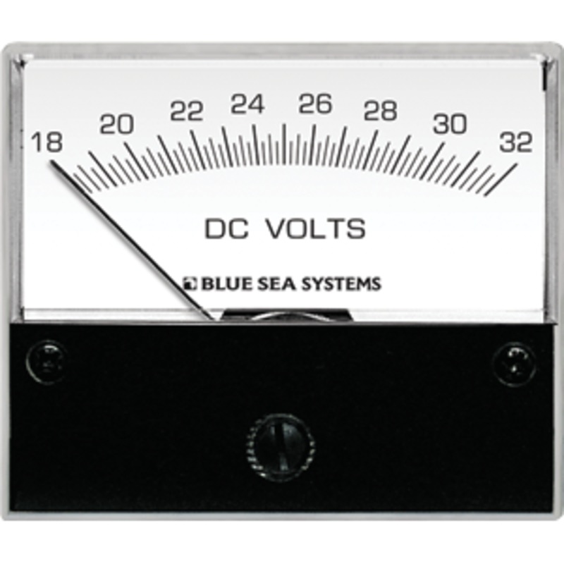 Blue Sea 8240 DC Analog Voltmeter – 2-3/4″ Face, 18-32 Volts DC