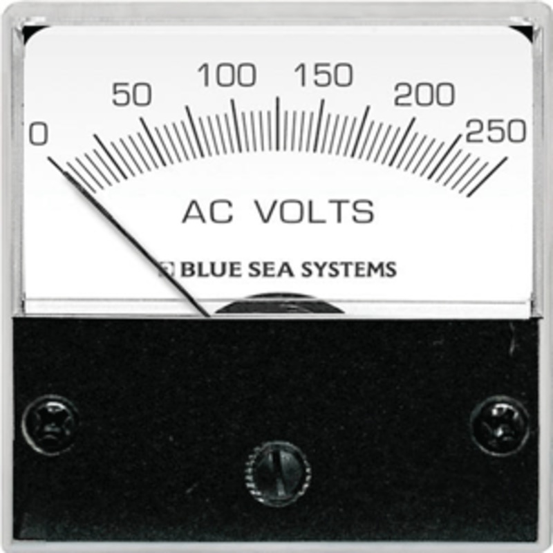 Blue Sea 8245 AC Analog Micro Voltmeter – 2″ Face, 0-250 Volts AC