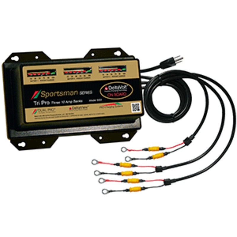 Dual Pro Sportsman Series Battery Charger – 30A – 3-10A-Banks – 12V-36V