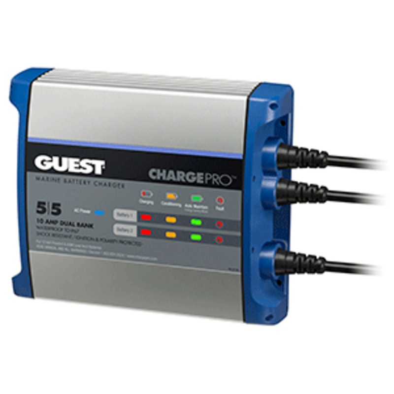 Guest On-Board Battery Charger 10A / 12V – 2 Bank – 120V Input