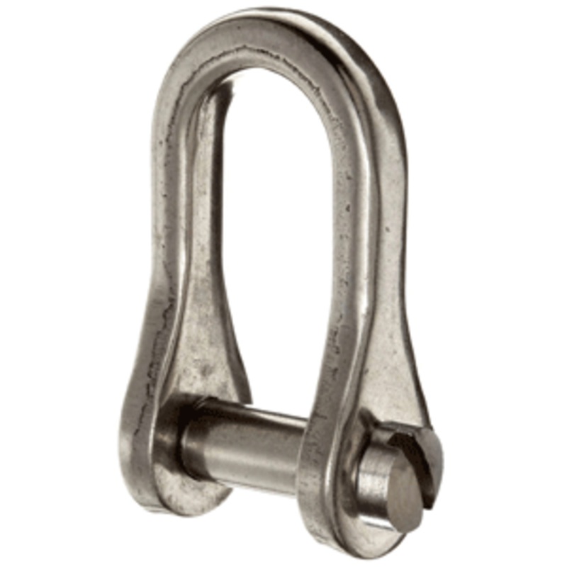 Ronstan Standard Dee Slotted Pin Shackle – 5/32″ Pin – 1/2″L x 5/16″W