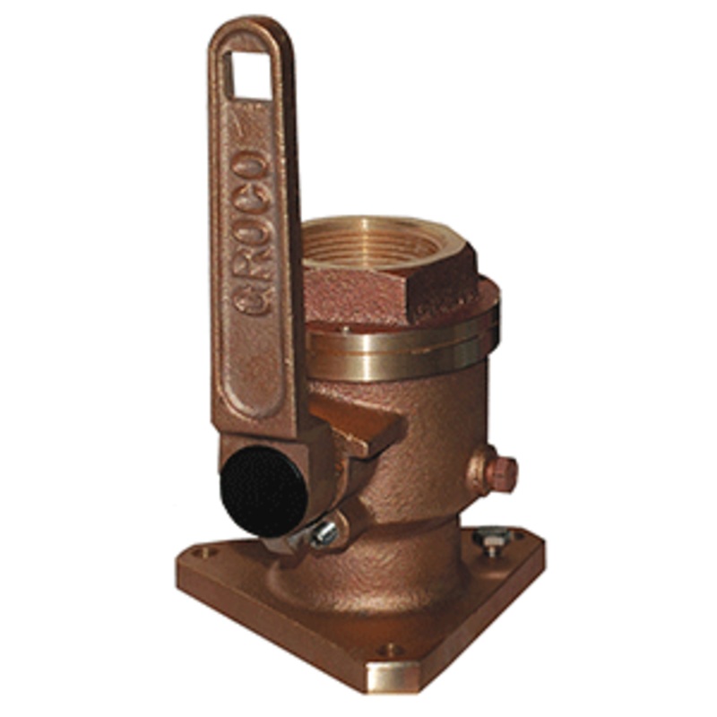 GROCO 1-1/2″ Bronze Flanged Full Flow Seacock