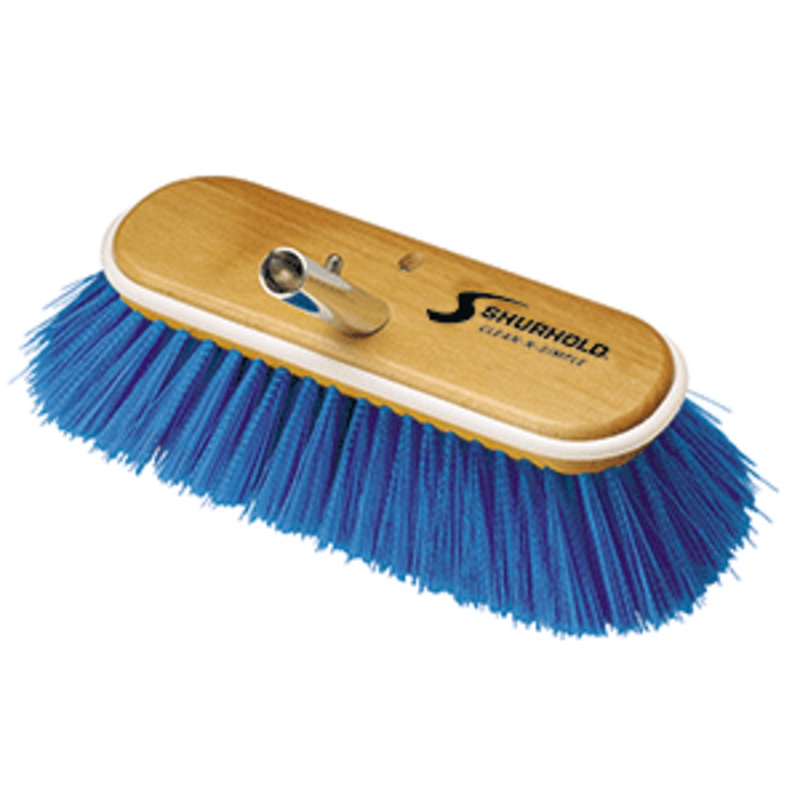 Shurhold 10″ Extra-Soft Deck Brush – Blue Nylon Bristles