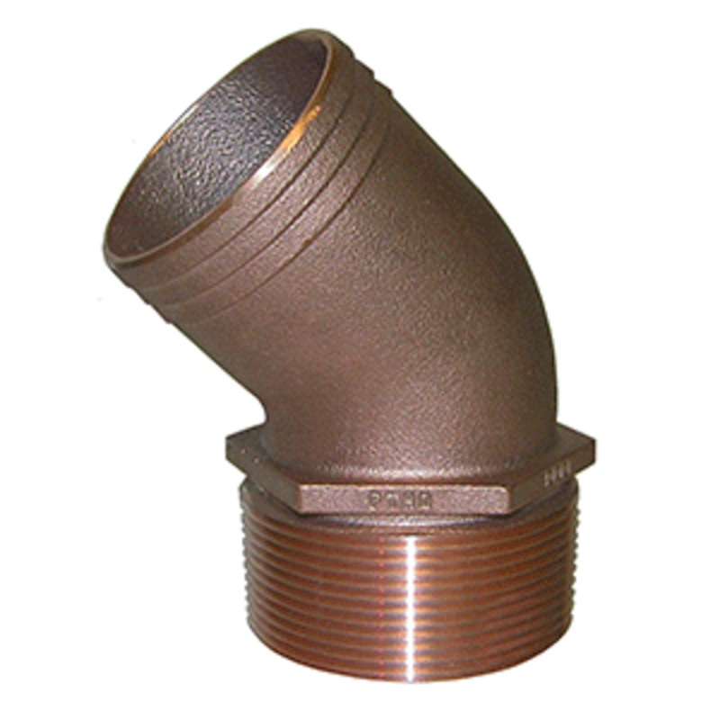 GROCO 3″ NPT Bronze 45 Degree Pipe to 3″ Hose