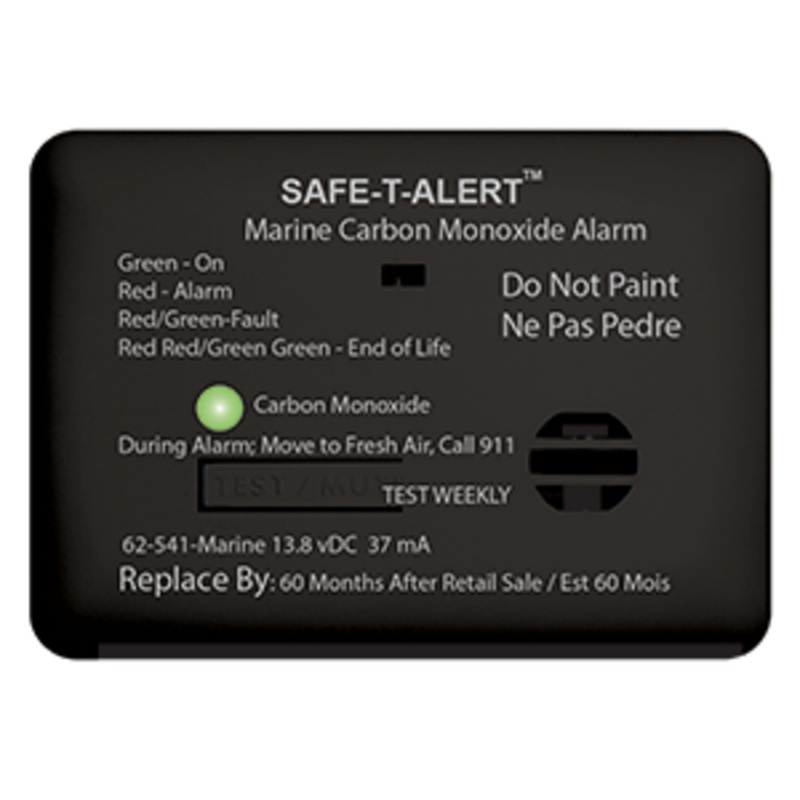 Safe-T-Alert 62 Series Carbon Monoxide Alarm w/Relay – 12V – “Surface Mount” – Black