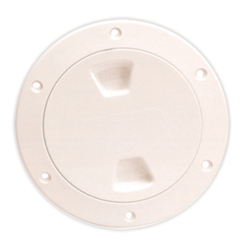 Beckson 4″ Smooth Center Screw-Out Deck Plate – Beige