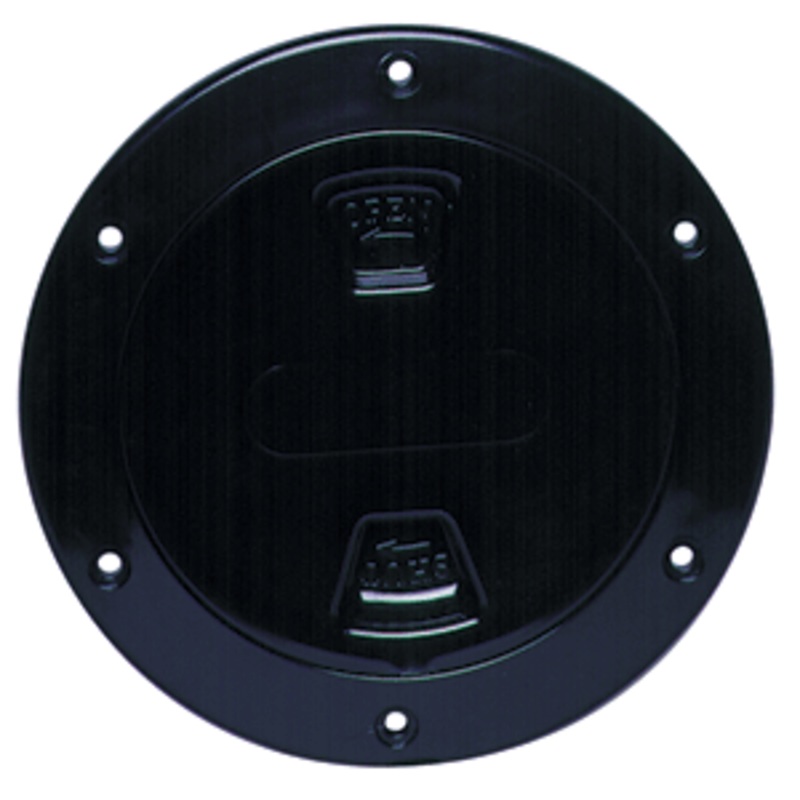 Beckson 4″ Smooth Center Screw-Out Deck Plate – Black