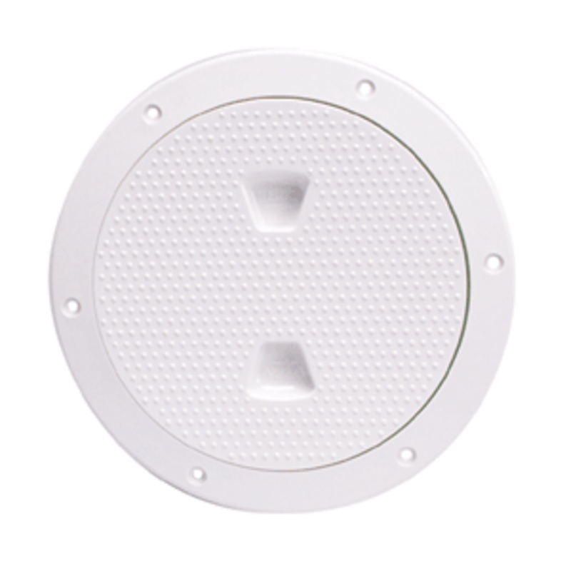 Beckson 6″ Non-Skid Screw-Out Deck Plate – White