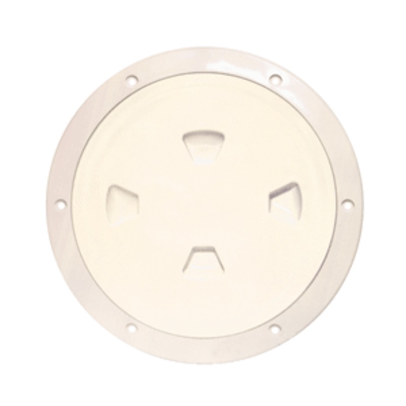 Beckson 8″ Smooth Center Screw-Out Deck Plate – Beige