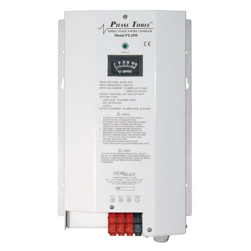 Newmar PT25W 12v Charger 3 Bank 25 Amp