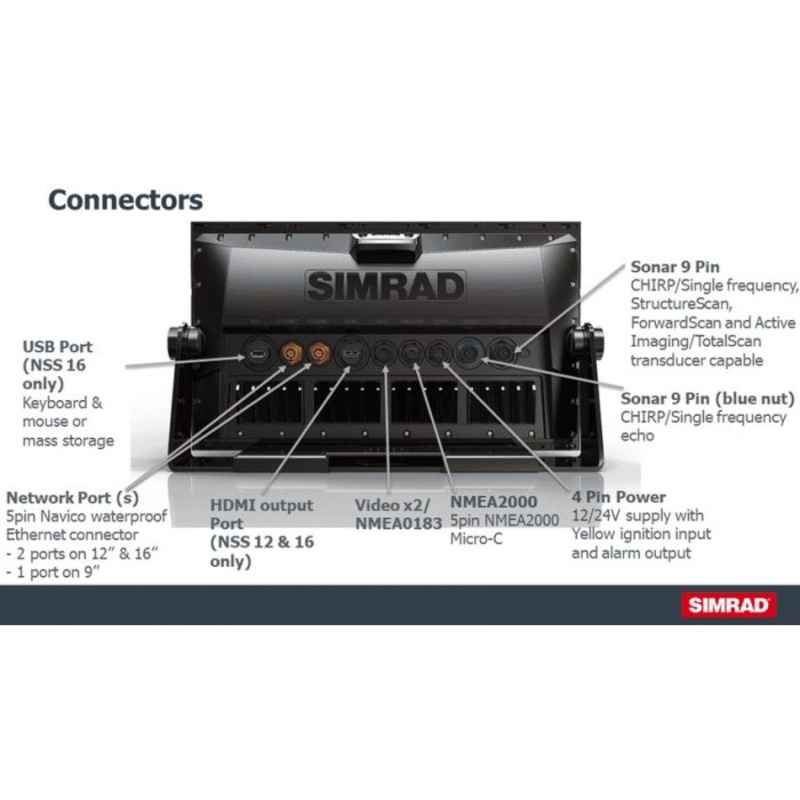 Simrad Nss16 Evo3s Combo Mfd With C-map Us Enhanced Map Black