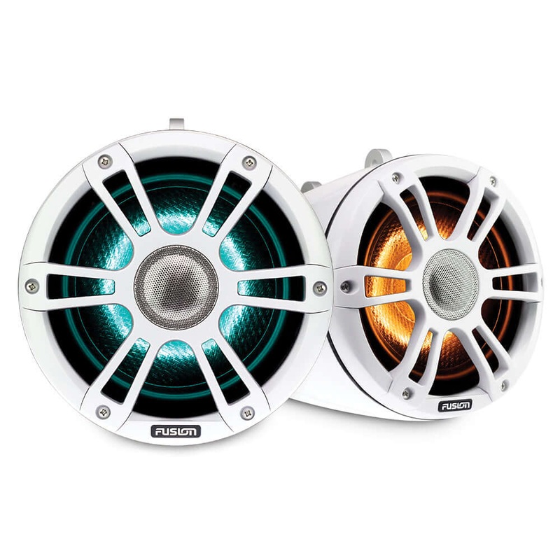 Fusion SG-FLT772SPW 7.7″ Tower Speaker White With CRGBW Lighting