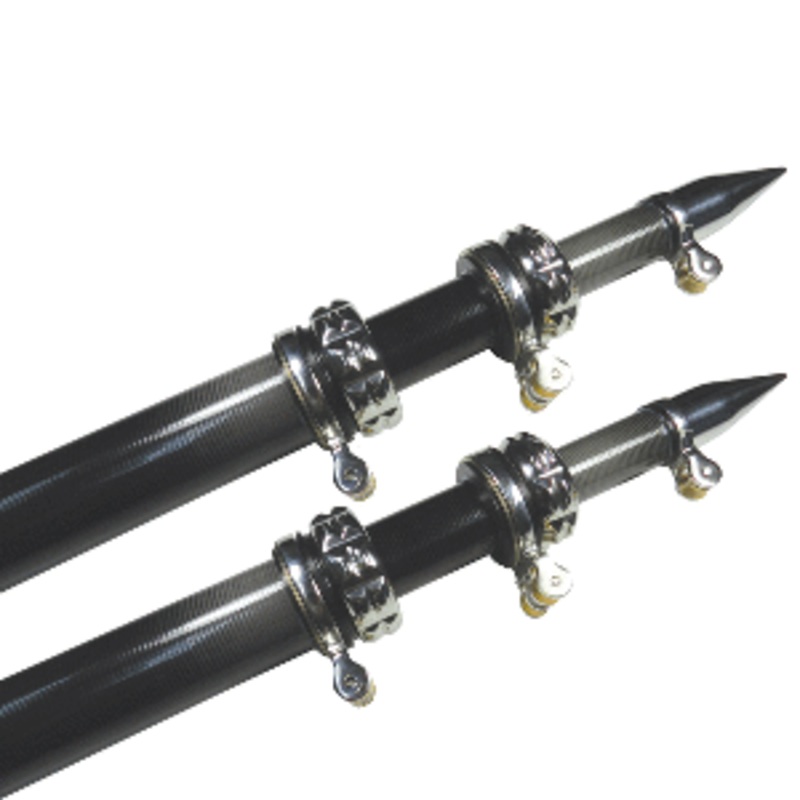 TACO 16′ Carbon Fiber Outrigger Poles – Pair – Black