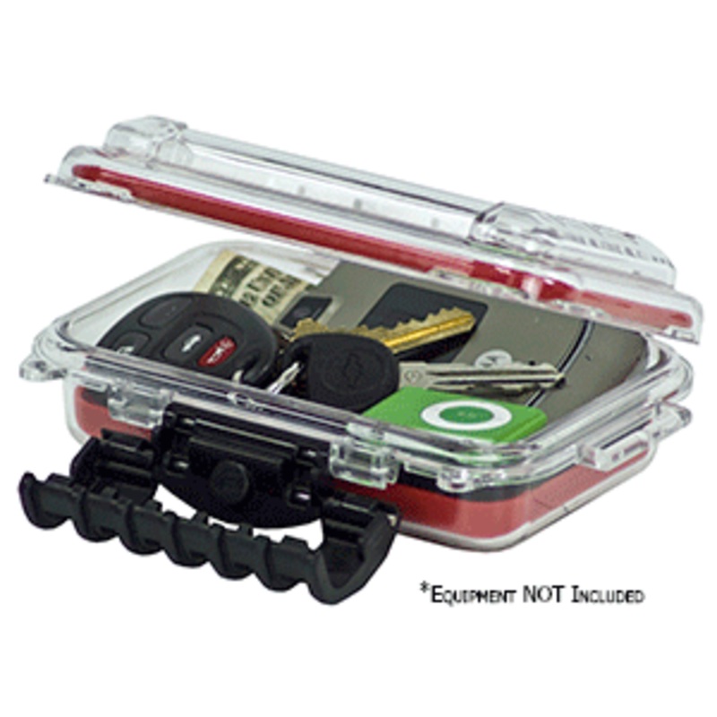 Plano Waterproof Polycarbonate Storage Box – 3449 Size – Red/Clear