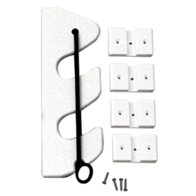 TACO 2-Rod Poly Bungee Rod Holder Rack – White