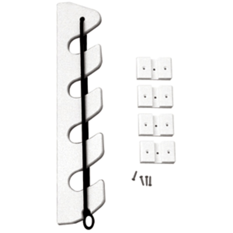 TACO 4-Rod Poly Bungee Rod Holder Rack – White