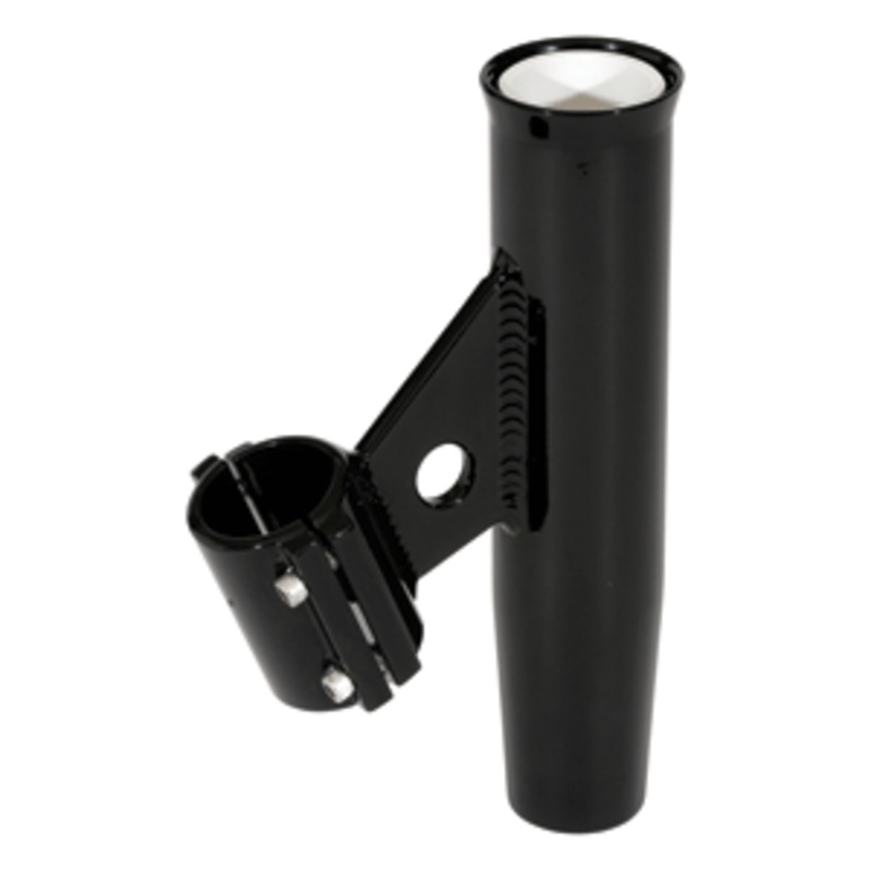 Lee’s Clamp-On Rod Holder – Black Aluminum – Vertical Mount – Fits 1.660 O.D. Pipe