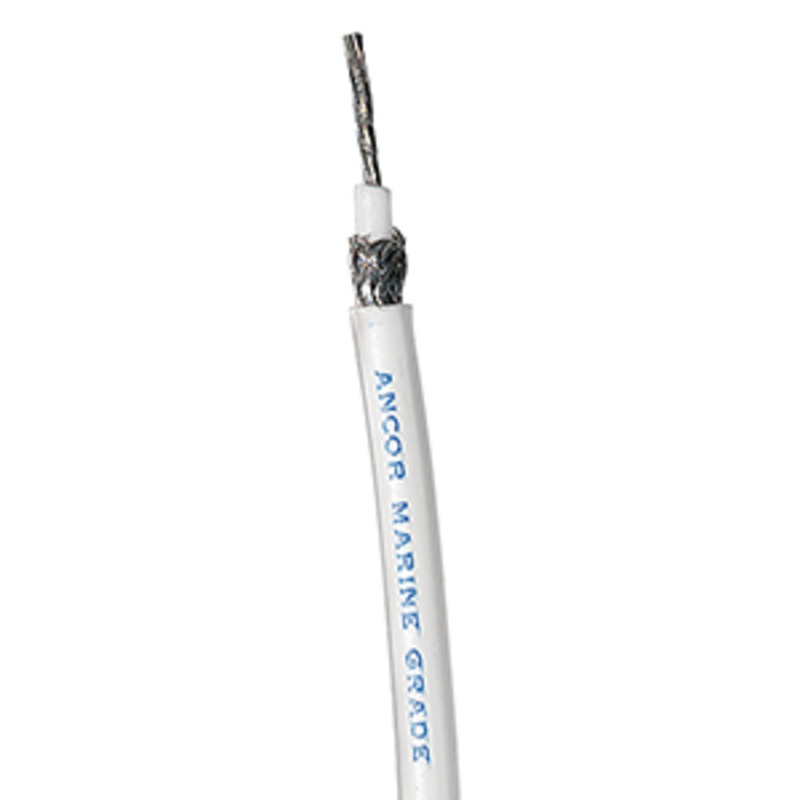Ancor RG 8X White Tinned Coaxial Cable – 250′