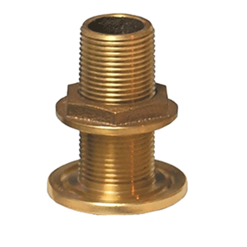 GROCO 2″ NPS NPT Combo Bronze Thru-Hull Fitting w/Nut