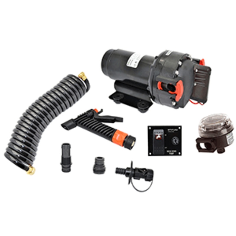 Johnson Pump Aqua Jet 5.2 GPH Washdown Pump Kit w/Hose – 12V