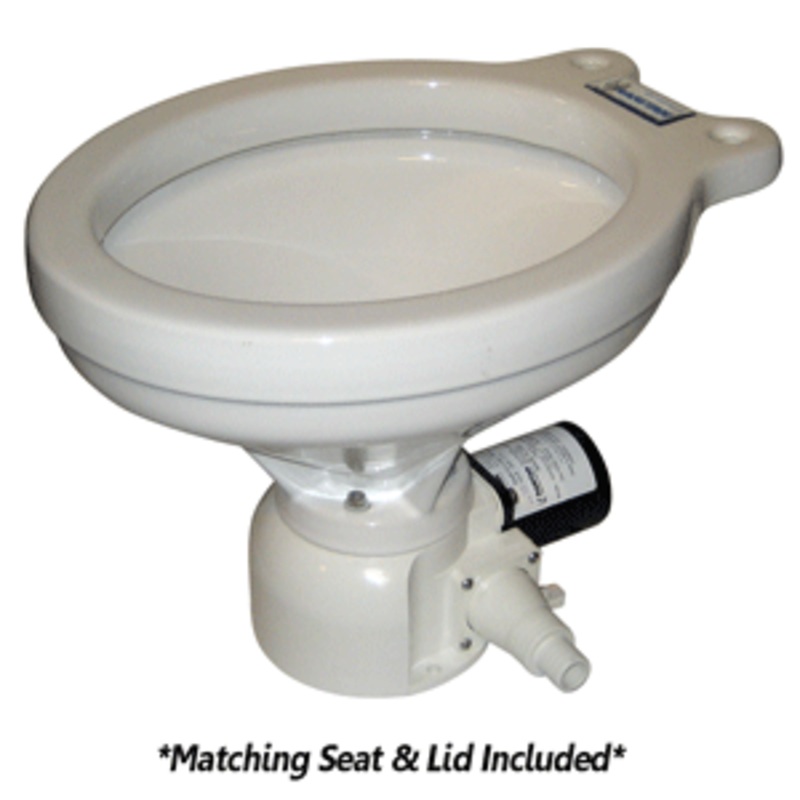 Raritan Sea Era Toilet – Household Style – Remote Intake Pump – Straight & 90 Discharge – Smart Toilet Control – 12v