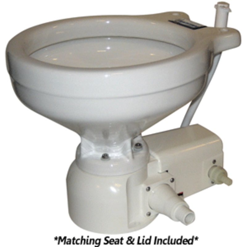 Raritan Sea Era Toilet – Marine Size – Freshwater Solenoid – Straight & 90 Discharge – Smart Toilet Control – 12v