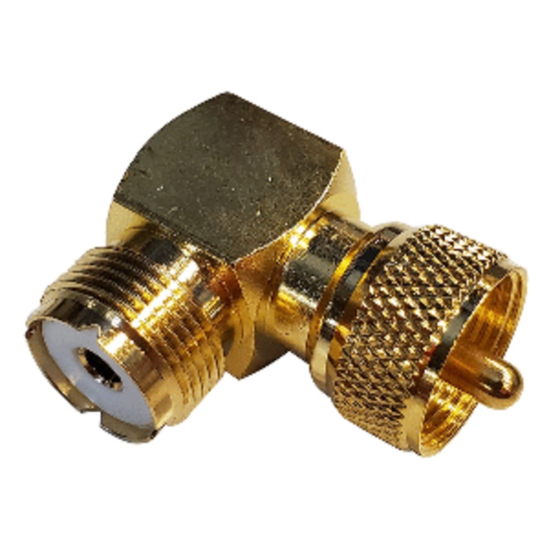 Shakespeare Right Angle Connector – PL-259 to SO-239 Adapter