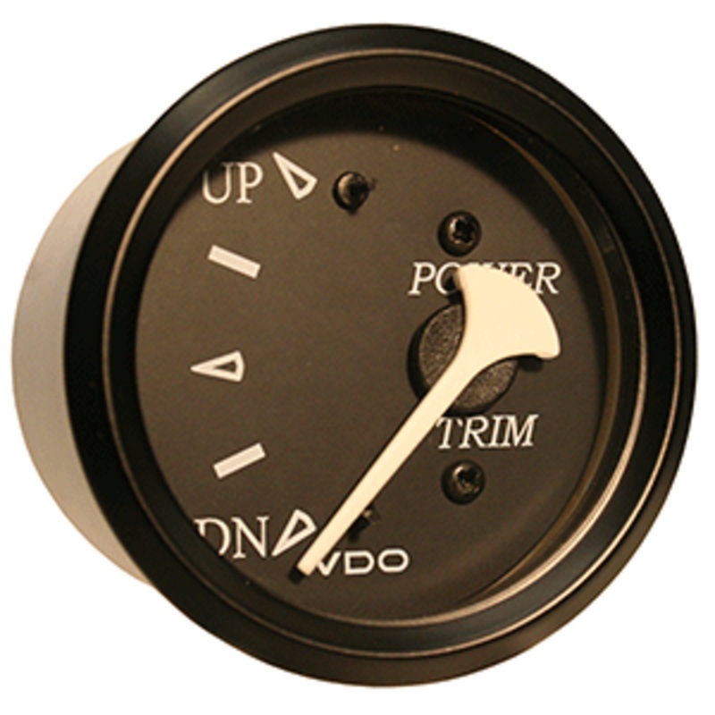 VDO Cockpit Marine Trim Gauge – f/Evinrude and Johnson Engines – Black Dial/Bezel