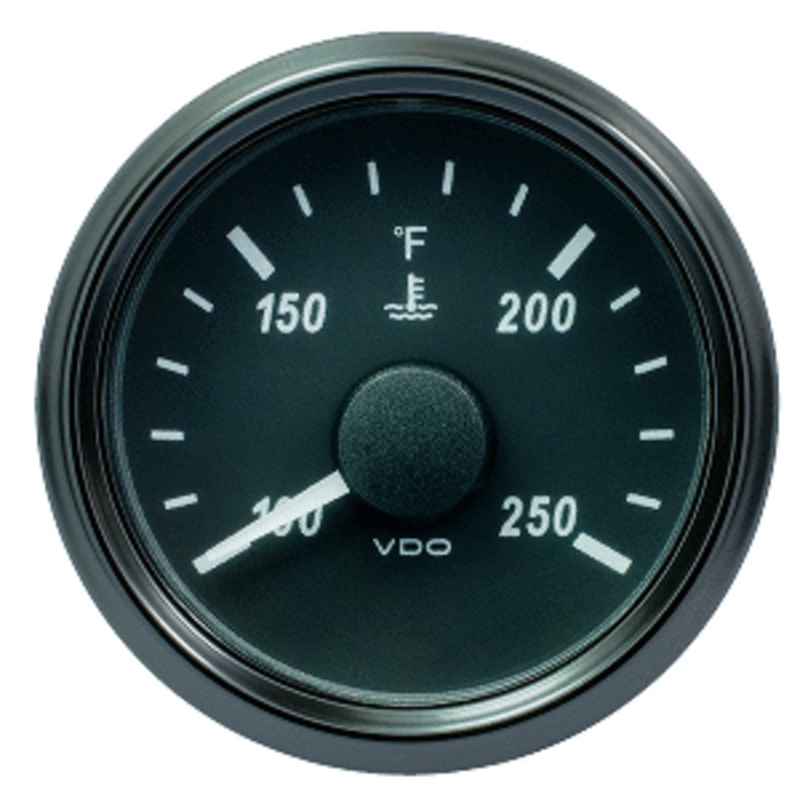 VDO SingleViu 52mm (2-1/16″) Water Temp. Gauge – 250 F – 291-22 OHM