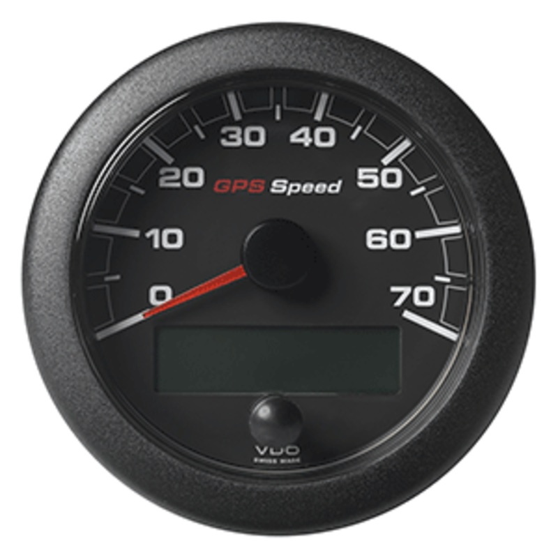 Veratron 3-3/8″ (85mm) OceanLink GPS Speedometer – Black Dial & Bezel (0-70 K/MPH/KMH)