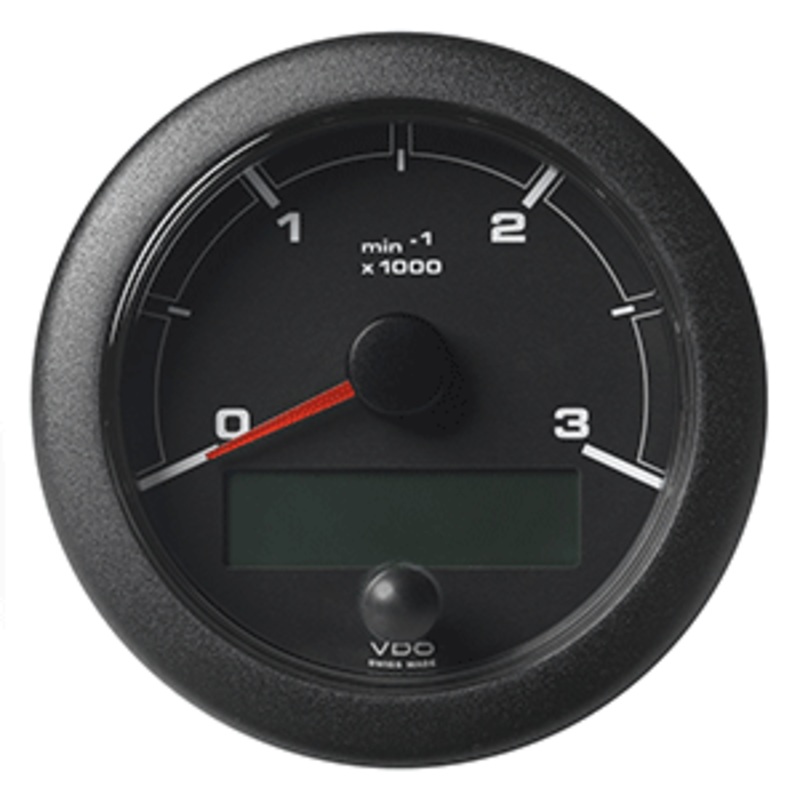 Veratron 3-3/8″ (85mm) OceanLink Tachometer 3000 RPM – Black Dial & Bezel