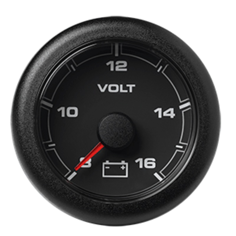 Veratron 52MM (2-1/16″) OceanLink Battery Voltage Gauge – 8 to 16 V – Black Dial & Bezel