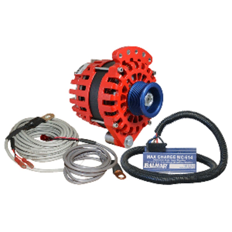 Balmar Alternator 1-2″ Single Foot J10 Serpentine Pulley Regulator & Temp Sensor – 170A Kit – 12V