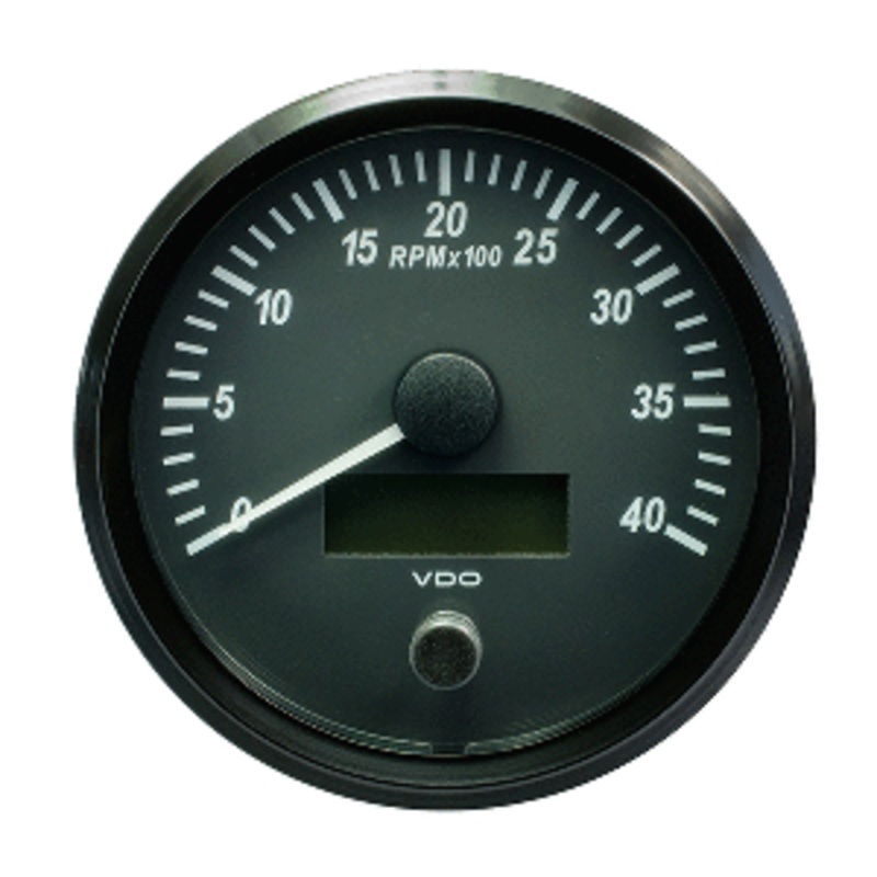 VDO SingleViu 100mm (4″) Tachometer – 4000 RPM