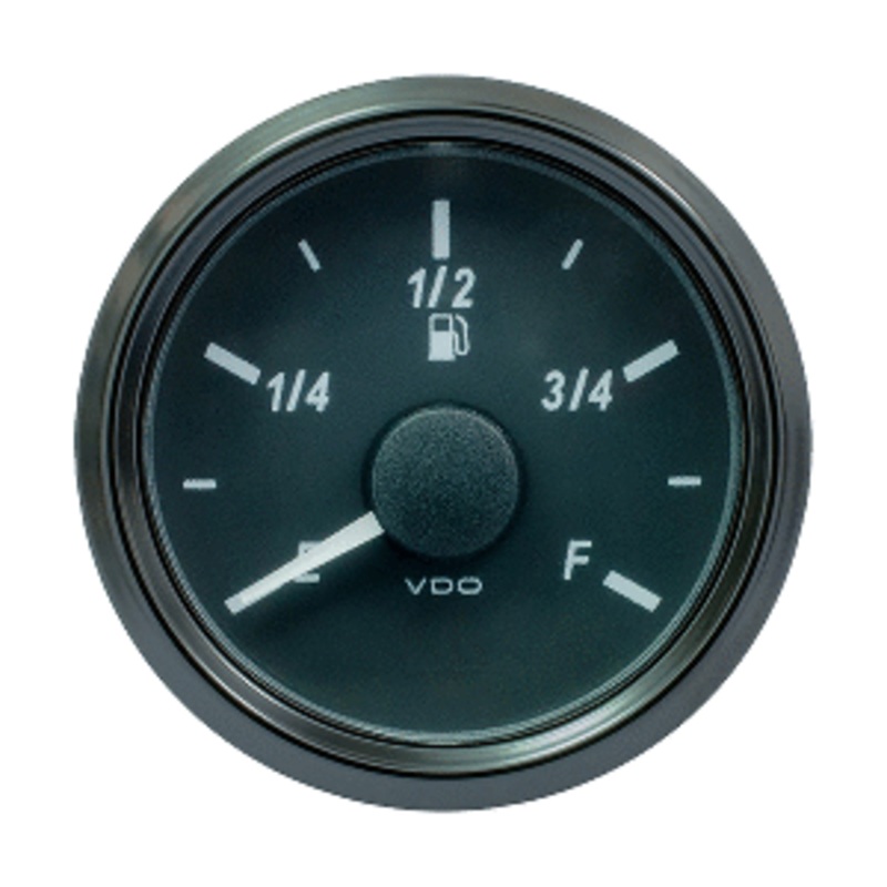 VDO SingleViu 52MM (2-1/16″) Fuel Level Gauge – E/F Scale – 90-5 Ohm