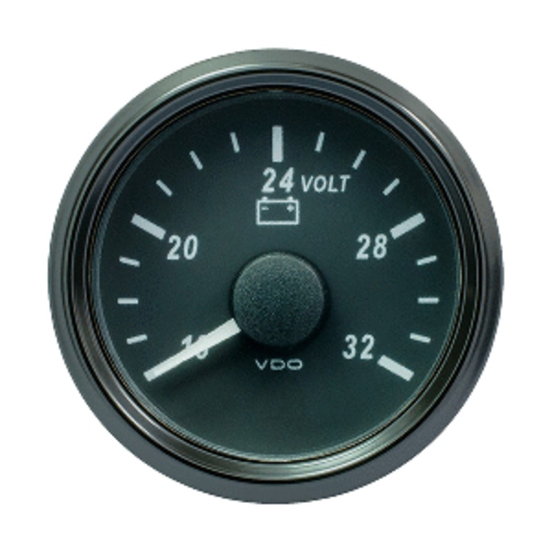 VDO SingleViu 52mm (2-1/16″) Voltmeter f/24V Systems – 32V