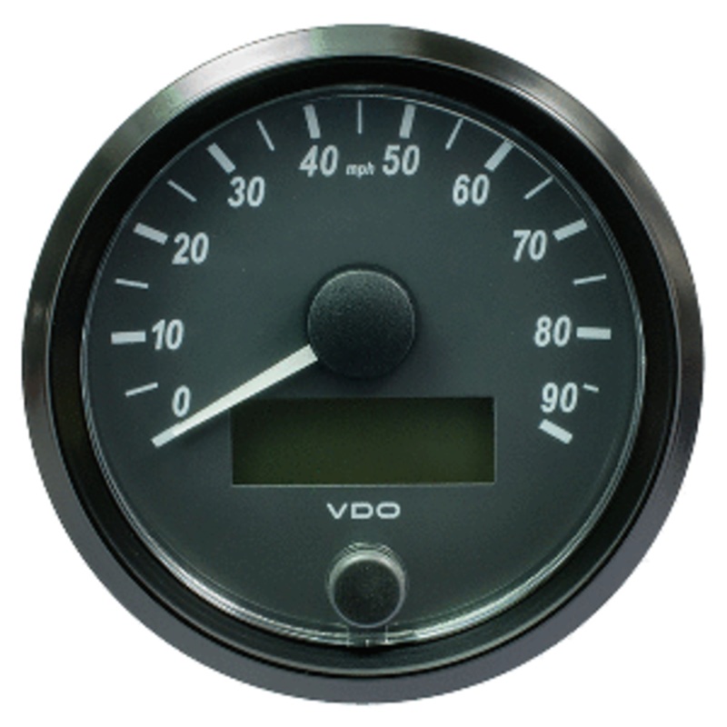VDO SingleViu 80mm (3-1/8″) Speedometer – 90MPH